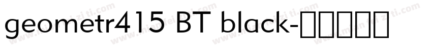 geometr415 BT black字体转换